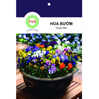 Hạt giống hoa hoa bướm viola đứng nhiều màu fvn gói 15 hạt - viola mix