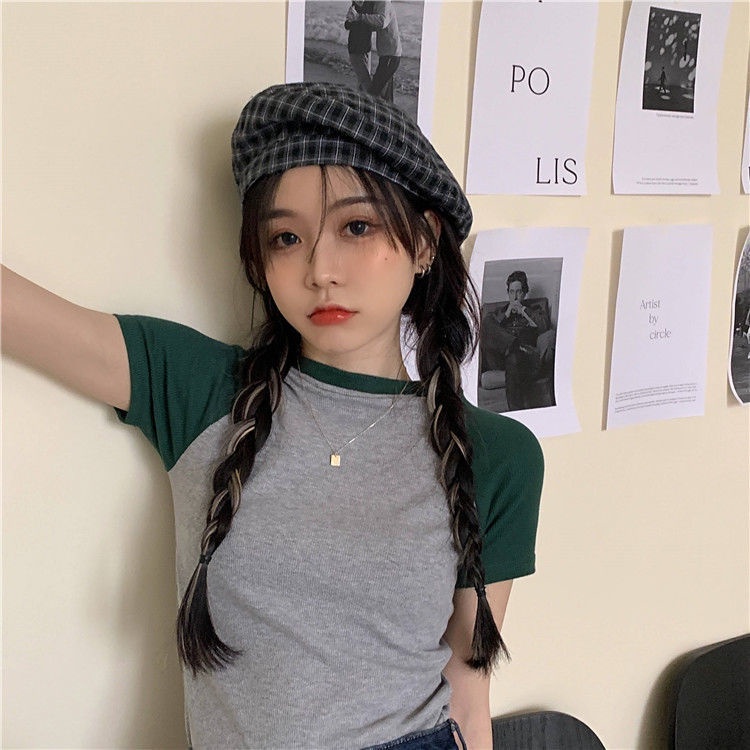 Áo thun BH cotton ngắn tay thêu họa tiết xinh xắn cho nữ 2021