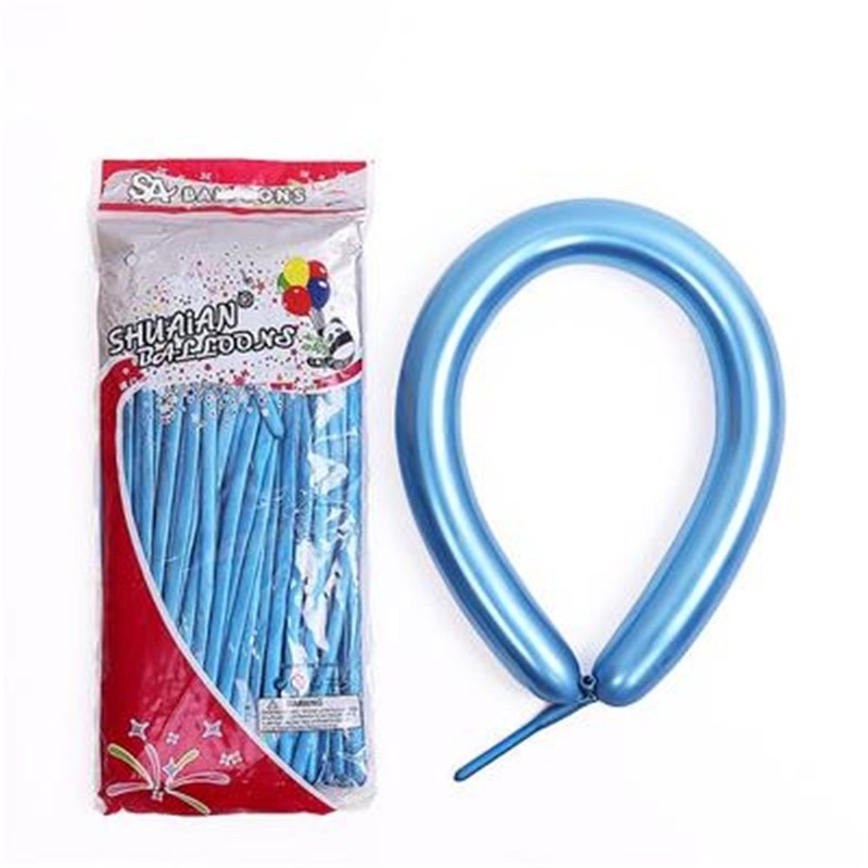 Set 10 Bong Bóng 260 Ống Dài Ánh Kim Loại Dùng Để Trang Trí Tiệc