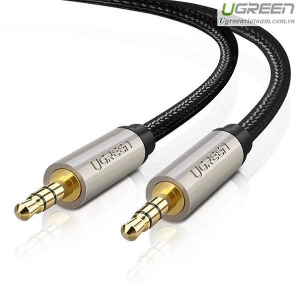 Cáp Audio AUX 3,5mm dài 5m chính hãng Ugreen 40783 bọc vải cao cấp
