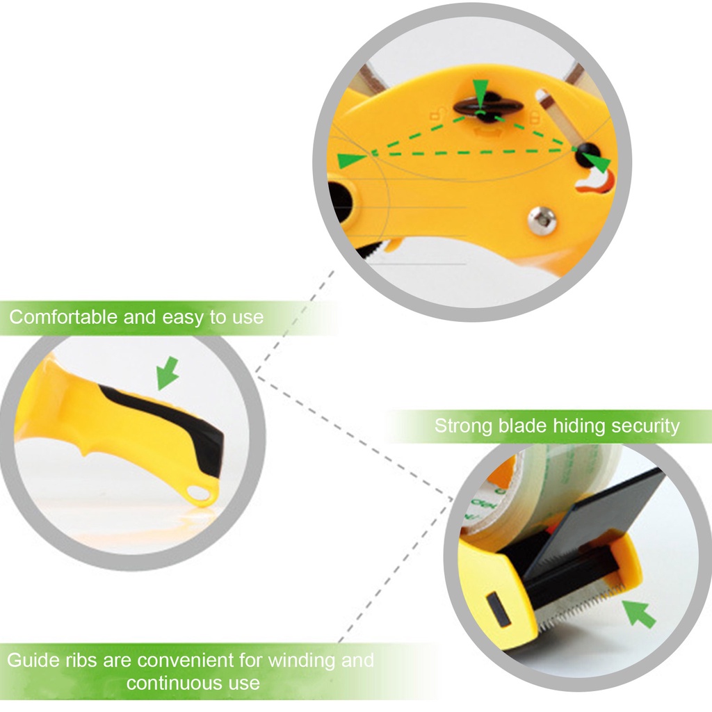 Tape Dispenser Invisible Transparent Slicer Machine Small Desktop Tape Holder for Office Home School