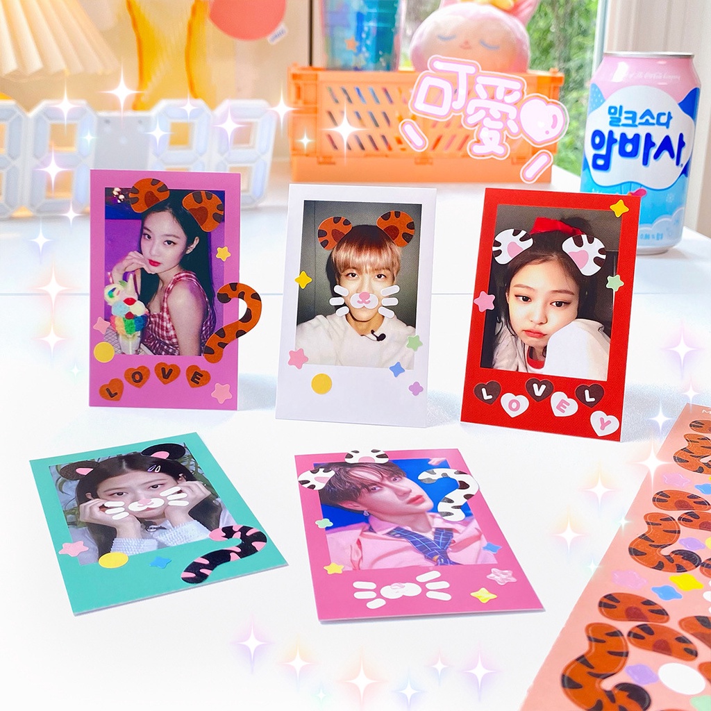 Tấm sticker tai mèo decor toploader, trang trí