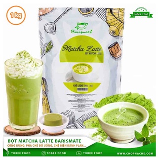 Bột Trà Xanh Matcha Latte Barismate (Gói 1kg) - Thức Uống Bổ Dưỡng - Topping Pha Trà Sữa Cao Cấp