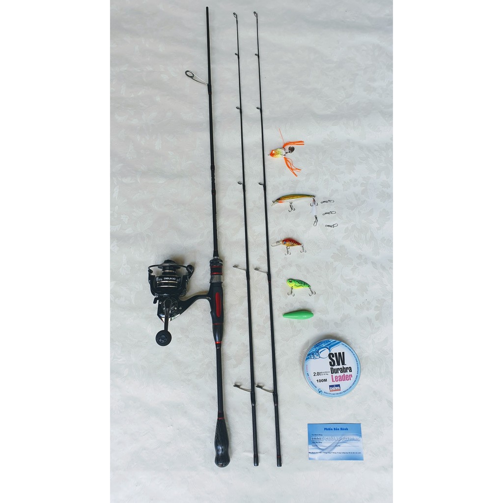 Bộ Cần Câu Lure Máy Đứng Craphite Leader Ymerbor  Siêu Rẻ  Bộ Cần lure cá lóc