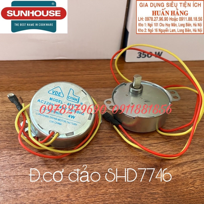 (Chính Hãng)Motor, động cơ đảo gió quạt điều hoà Sunhouse SHD7746 SHD7743 SHD7762 HTD7741