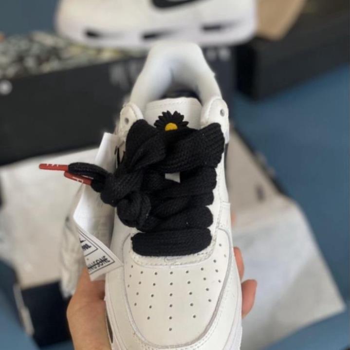 Giày thể thao sneaker Dass AF1 TRẮNG HOA CÚC  ĐEN SƠN ĐẾ AF1T full box full