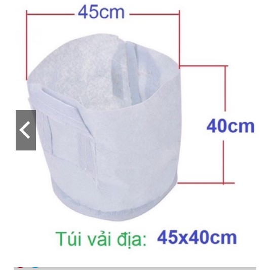 Túi vải địa trồng cây 2 quai xách kích thước 45x40cm 1 cái