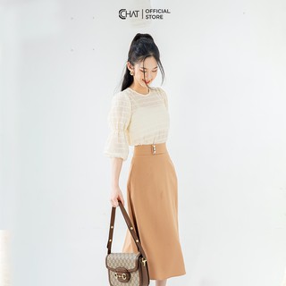 Chân váy xoè cạp 3 cúc CCHAT