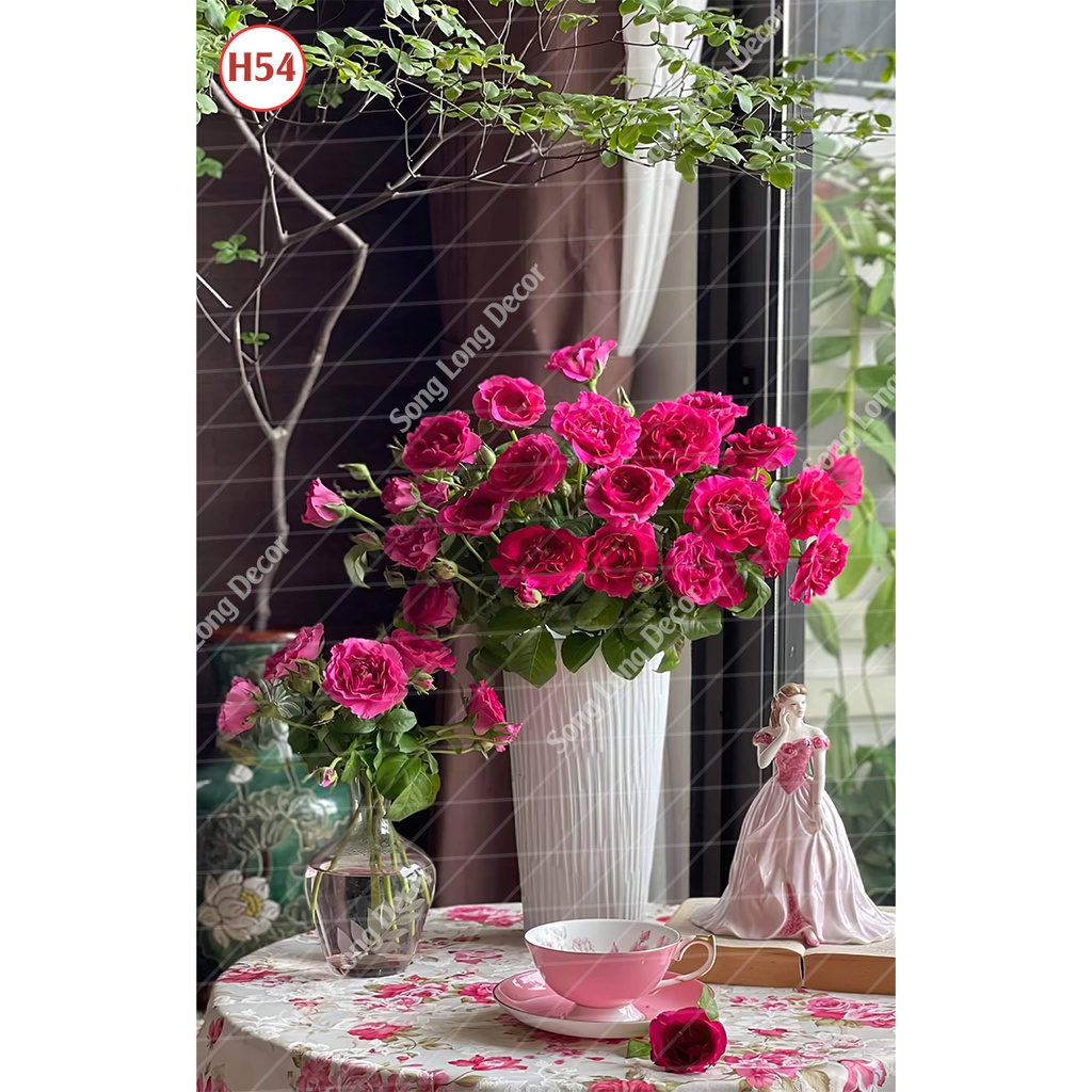 Tranh Dán Tường Lọ Hoa Nhiều Mẫu Đẹp - Có In Theo Yêu Cầu- Tranh 3d Trang trí nhà cửa -6