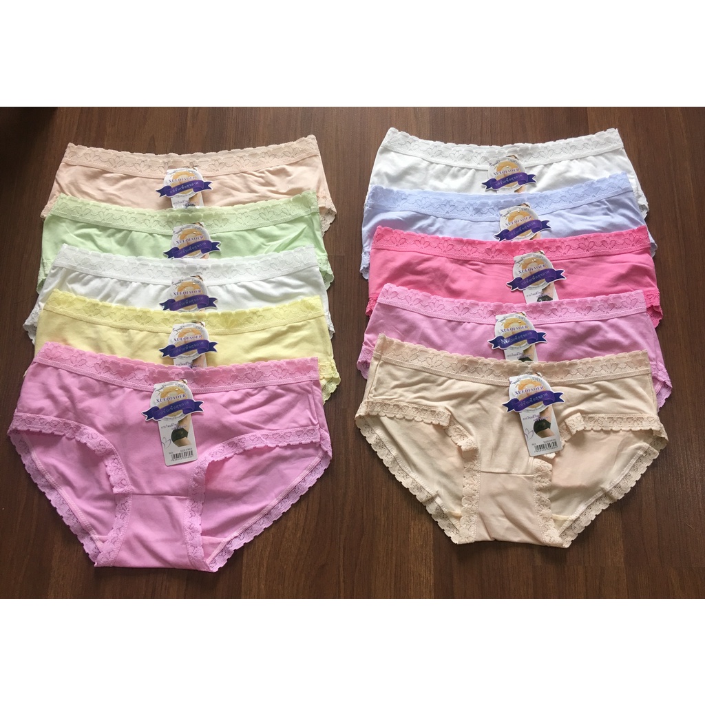 Quần Thun Cotton Viền Hoa Văn 819 (Lốc 10 Quần)