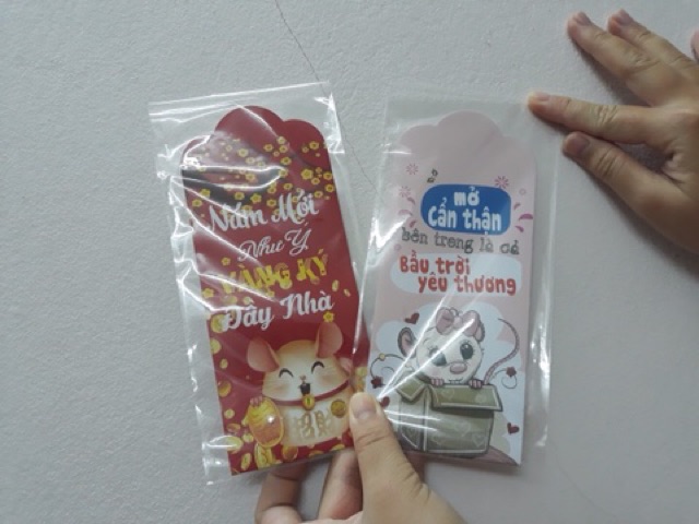 100 túi opp đựng lì xì nhiều size chọn lựa