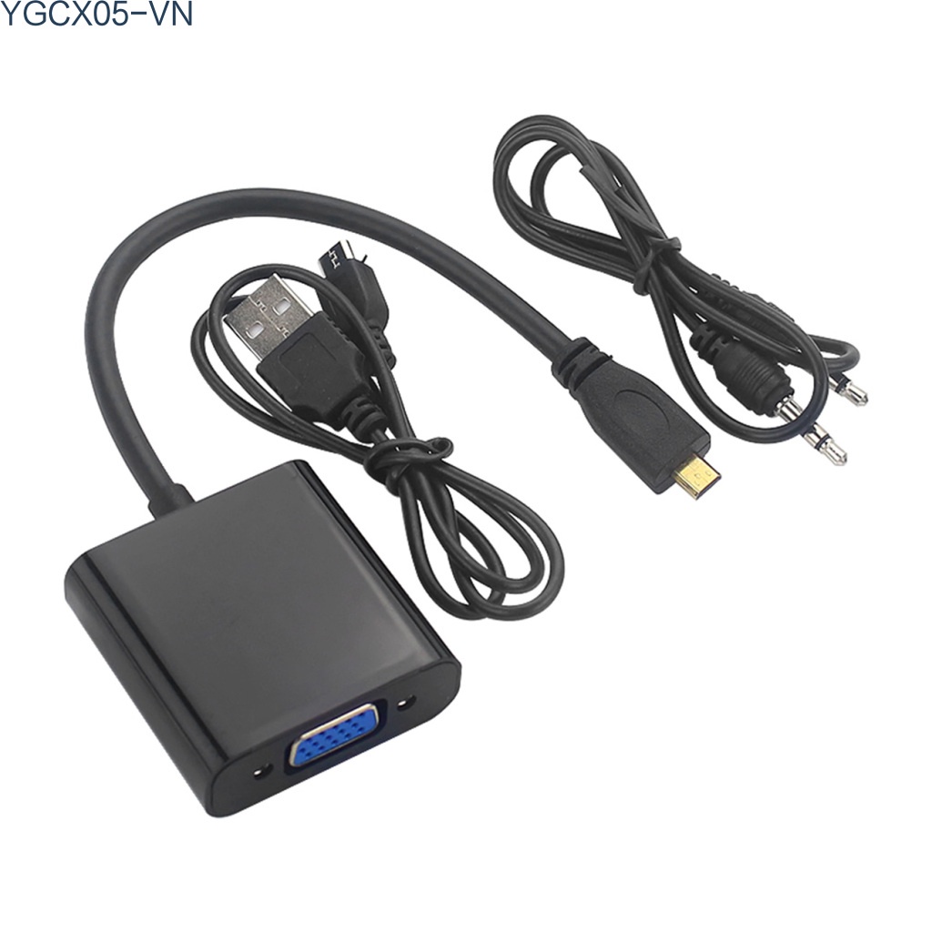 Cáp Chuyển Đổi Âm Thanh Từ Đầu Cắm Sang Ổ Cắm + Cổng Cắm Usb + Đầu Cắm Micro Hdmi Sang Vga Cho Điện Thoại / Raspberry Pi 4 | BigBuy360 - bigbuy360.vn