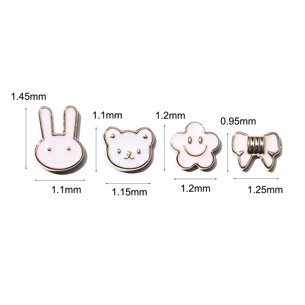Bộ 5 Phụ Kiện Trang Trí Móng Tay Hình Hoạt Hình Bằng Hợp Kim Chống Rỉ Sét DIY