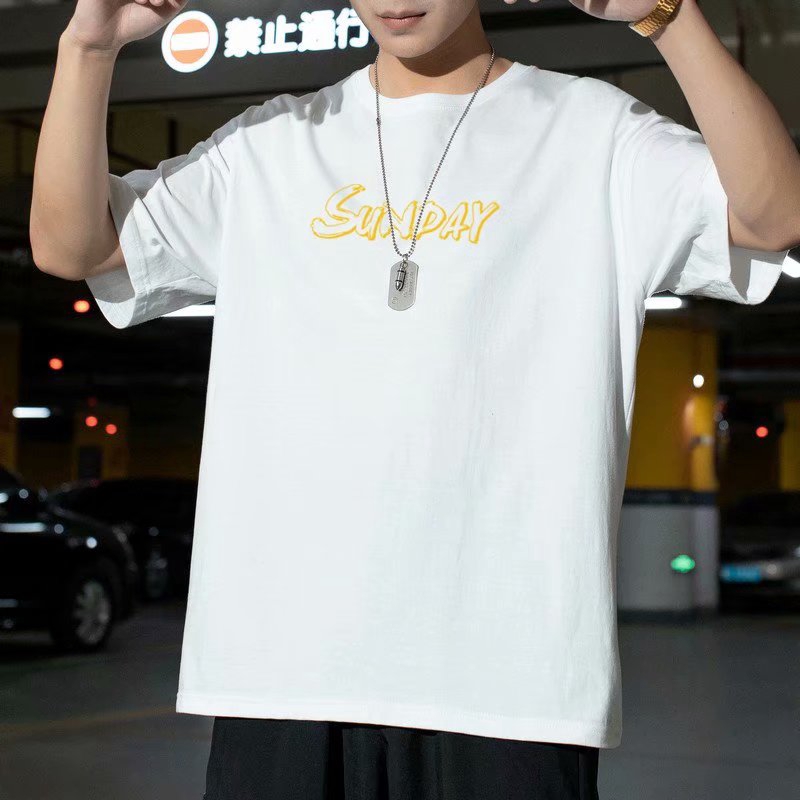 Fashion Men's Short Sleeve Round Neck T-shirt