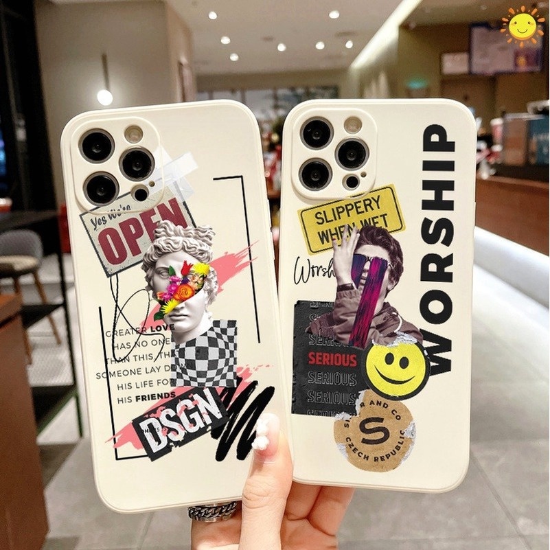 Statue Lable Casing For Samsung Galaxy A13 A33 A53 A73 M52 5G Note 20 Ultra S22 S22+ Plus A03S Poco 