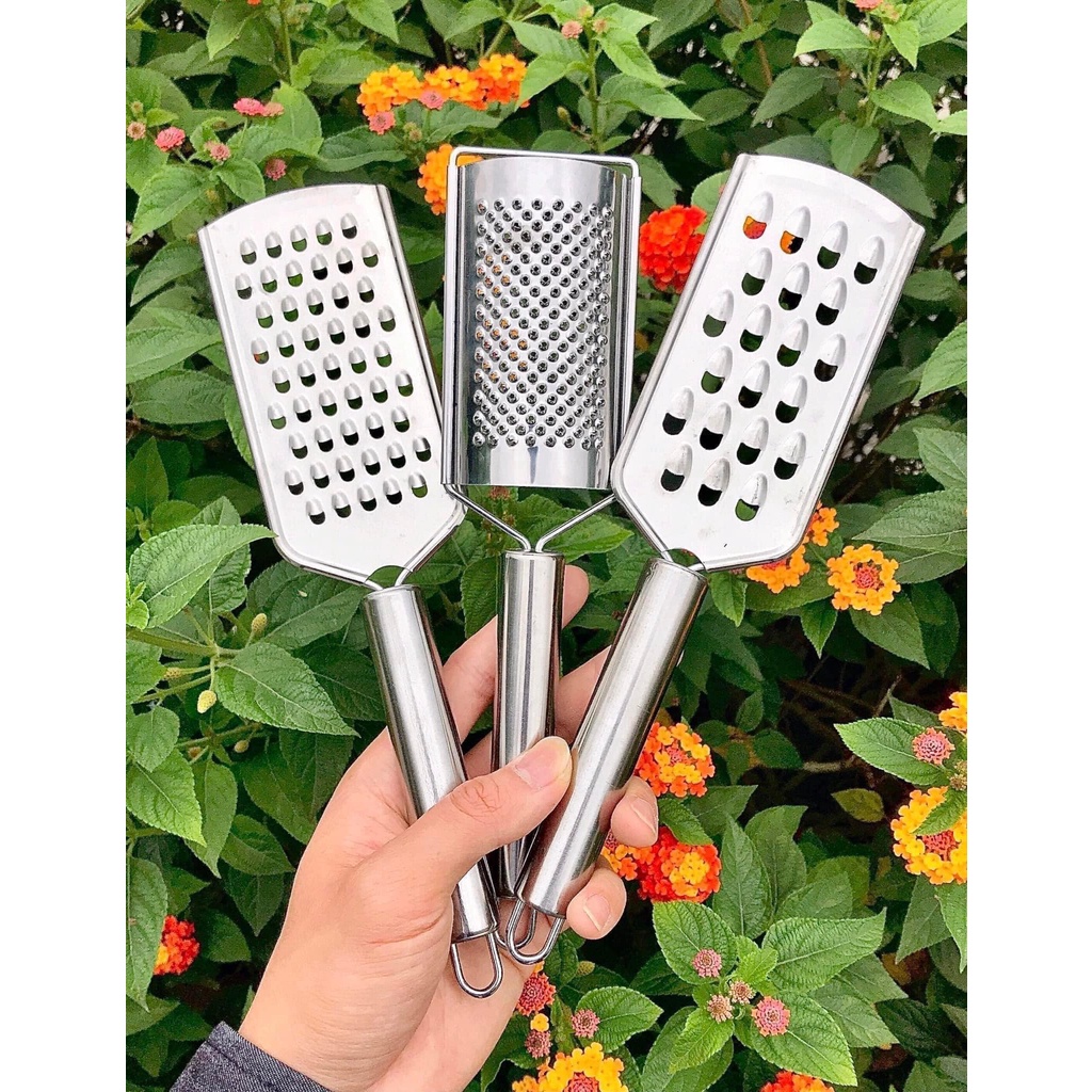 Sét 3 Nạo Sợi Rau Củ, Bào Phô Mai Bằng Inox Không Gỉ Siêu Tiện Dụng Cho Cả Gia Đình