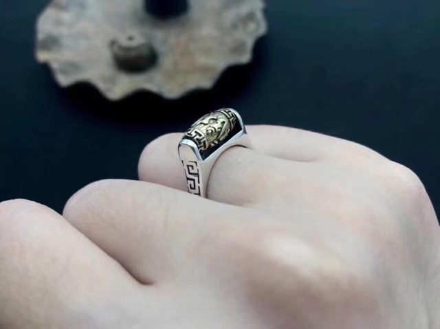 [VIDEO]Nhẫn khắc chữ Vạn và Lục Tự Minh Chú bạc S925