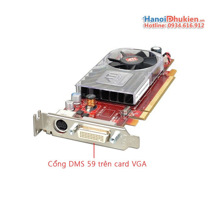 Cáp chuyển đổi DMS 59 DVI sang 2 VGA cái