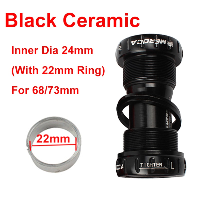 MEROCA BSA Giá Đỡ Đáy Bằng Gốm Cho Xe Đạp Leo Núi Phù Hợp Với Trục Giữa BB Bằng Gốm Cho Xe Đạp 68-73Mm BCI.37-24T 24MM