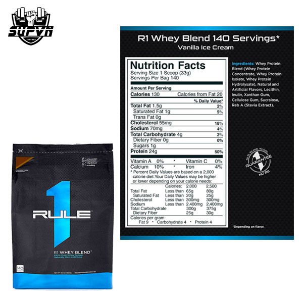 Rule 1 Whey Blend 10lbs  - Sữa tăng cơ bổ sung Protein cho người tập gym - R1 Whey Concentrate