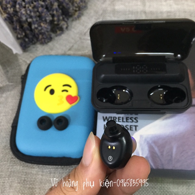 Tai nghe Bluetooth AMOI F9 Pro - Chống nước - Sạc dự phòng