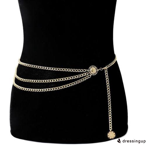 DRESSINGUP-Thắt lưng kim loại dạng chuỗi phong cách Boho tuyệt đẹp cho nữ
