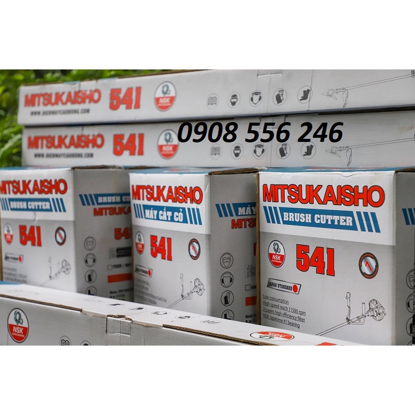 Máy cắt cỏ chạy xăng 2 thì Mitsukaisho 541 nòng 41,5cc bạc đạn nhật