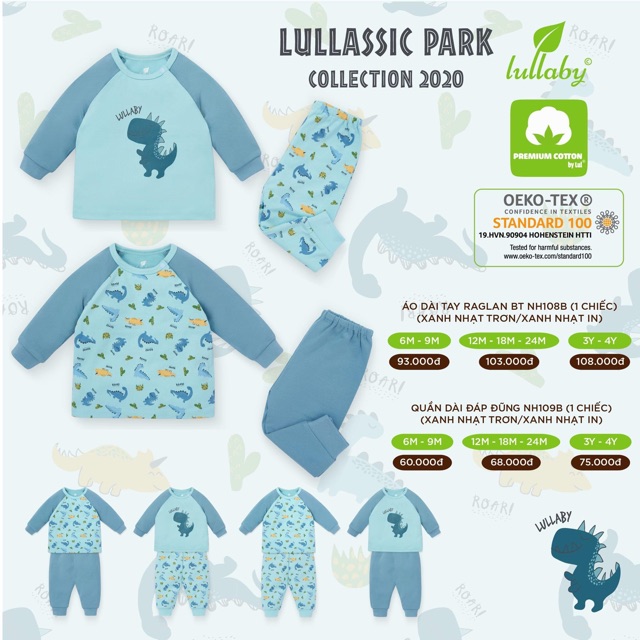 Set 2 bộ/ quần bé trai Lullaby sale 2x%