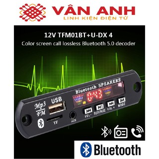 Mạch âm thanh 12v bluetooth 5.0 usb fm tf aux có điều khiển từ xa