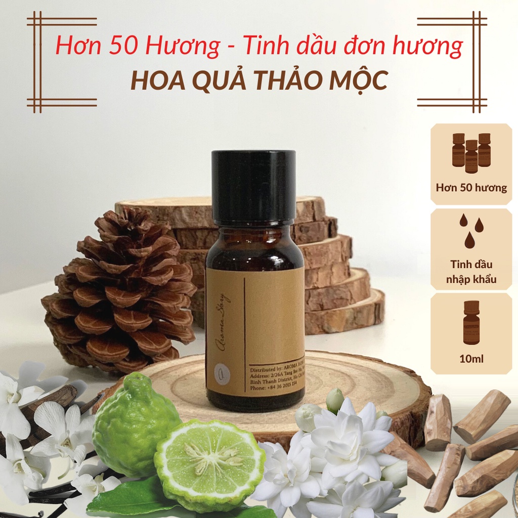 Tinh Dầu Đơn Hương Thiên Nhiên Các Loài Hoa, Quả, Thảo, Mộc Aroma Story Dùng Để Xông Phòng Khử Mùi, Làm Nến Thơm