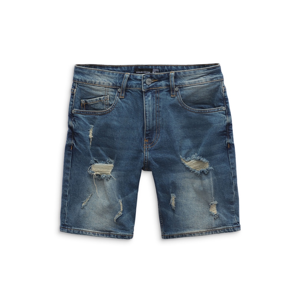 Quần Short Nam Skinny Rip Series Blue , Chất Denim Thoải Mái , QD003234 ,SOMEHOW