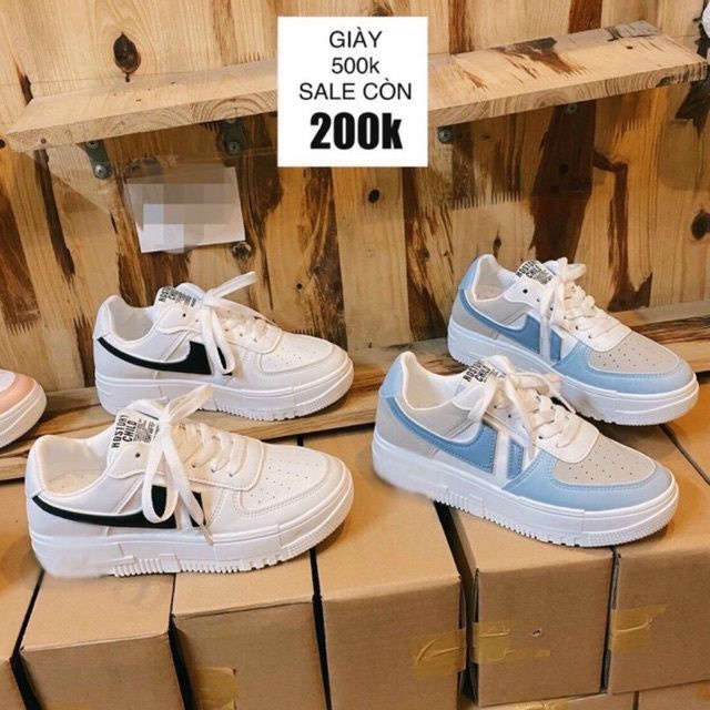 GIÀY THỂ THAO NỮ VIỀN MÀU MỚI 2022 AIR ĐẾ CAO SU