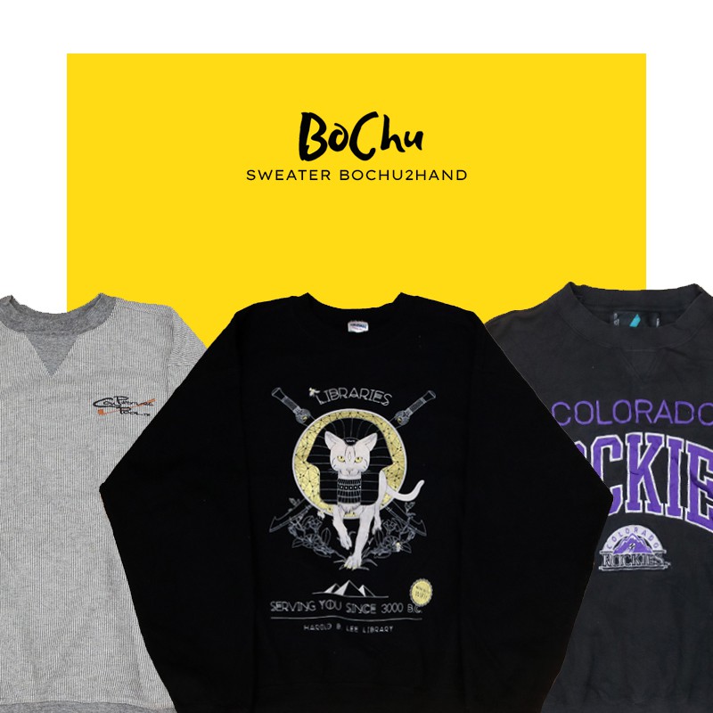 [Chọn mẫu - 75k] Áo Sweater Bochu2hand