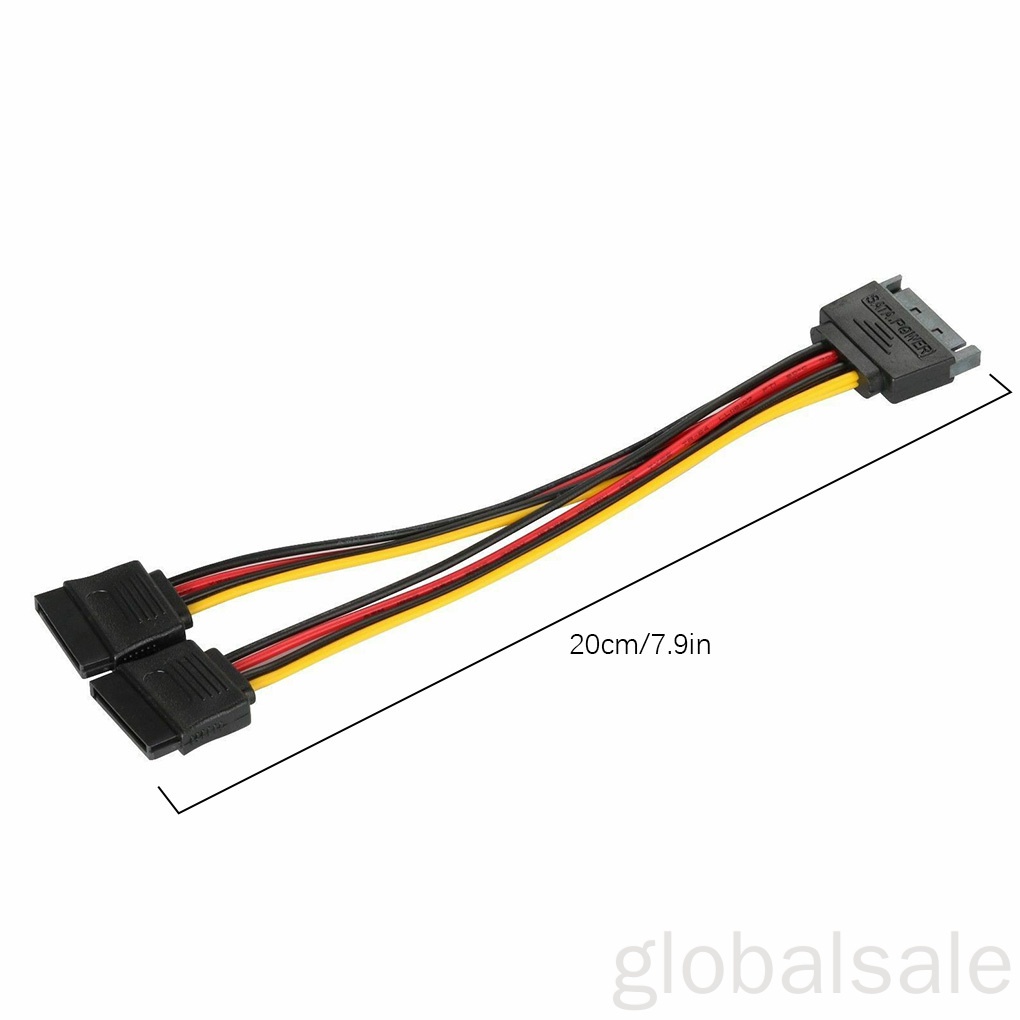 Cáp chuyển đổi nguồn SATA 1 sang 2 ổ cứng hình chữ Y