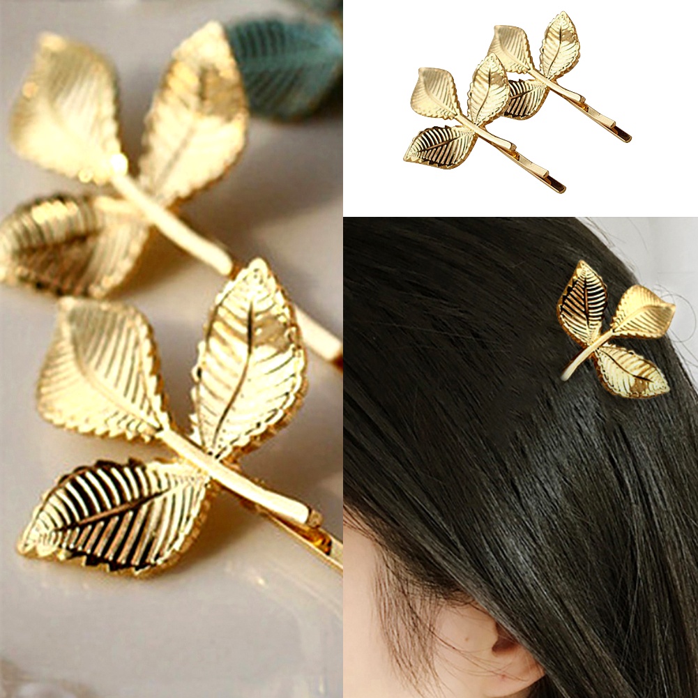 Kẹp tóc nữ hình chiếc lá phong cách vintage xinh xắn