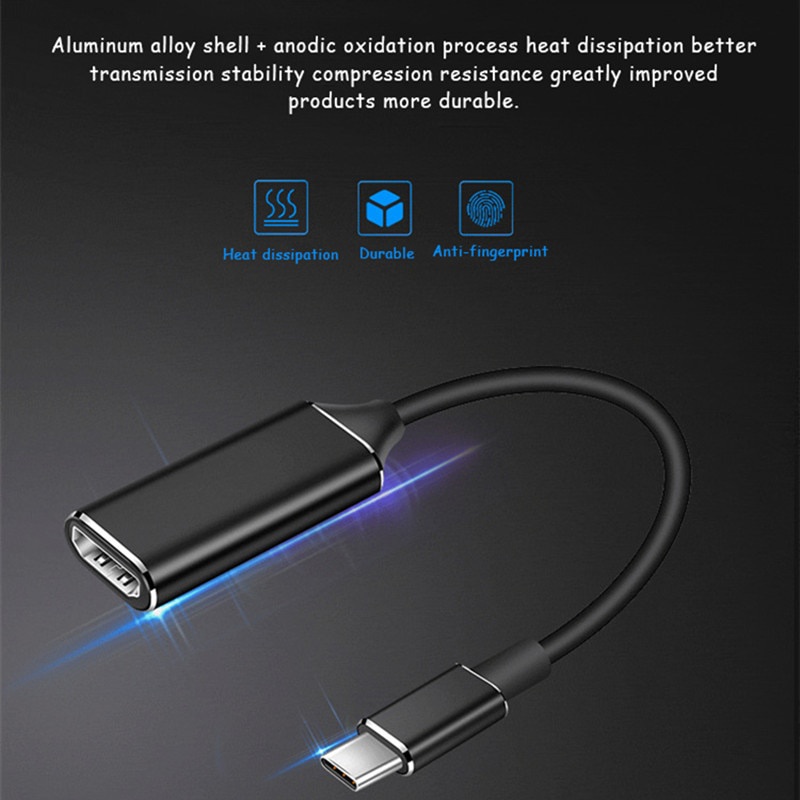 Dây cáp chuyển đổi USB sang HDMI 4k 60hz thunderbolt 3 type c hdmi 2.0 3.0 tiện dụng