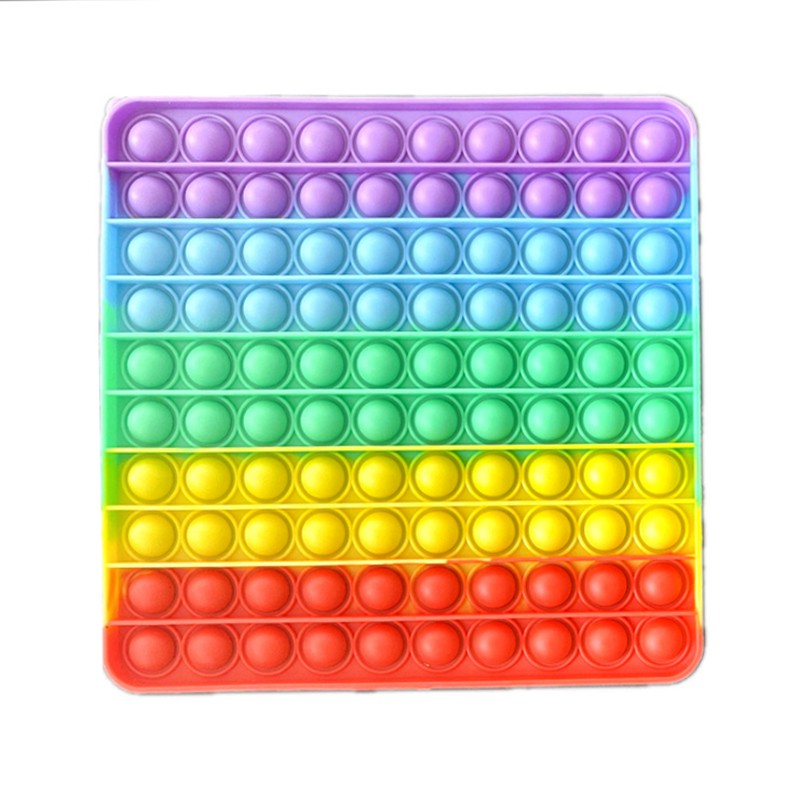 Ready Stock pop it Đồ chơi ấn bong bóng giáo dục giải tỏa căng thẳng chất Big Size Colourful Push Pop Bubble Fidget Sensory Silicone Toy Autism Special Needs Stress For Adult Puzzle Games