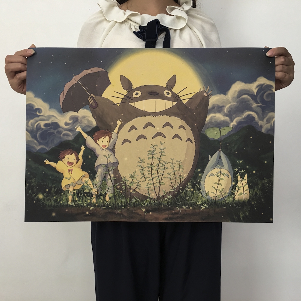 Poster Hoạt Hình Anime Hayao Miyazaki Phong Cách Retro