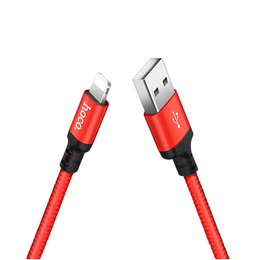 Cáp sạc nhanh bọc dù USB-Lining chính hãng Hoco X14 1m 2m hỗ trợ sạc nhanh siêu bền bảo hành 12 tháng