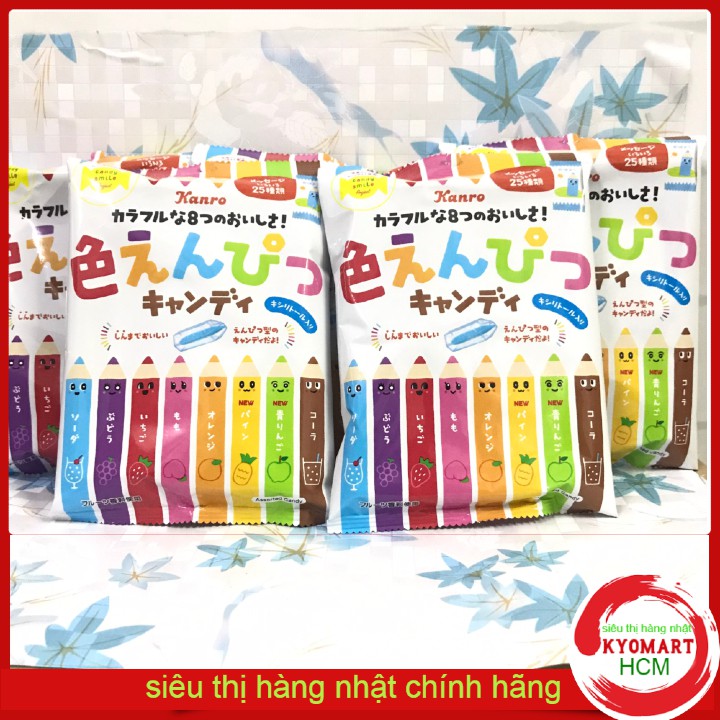 (DATE t6/2022) Kẹo bút chì trái cây Kanro Nhật Bản mix vị 80g