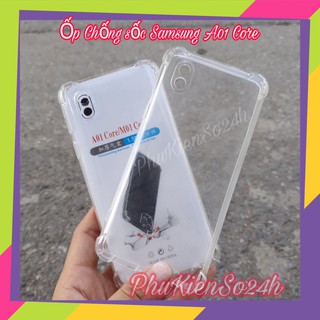 Ốp Lưng Samsung A01 Core / M01 core Trong Suốt Chống Sốc Full 4 góc loại xịn