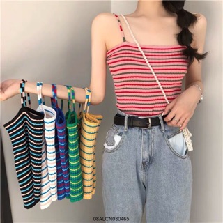 Áo 2 dây len sọc hàng qc