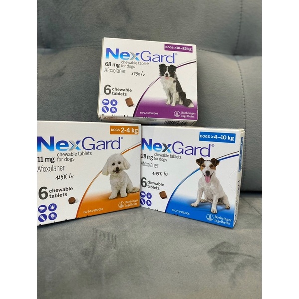 1 viiên kẹo nhai NEXGẢRD thường_hết ve, ghẻ cho chó