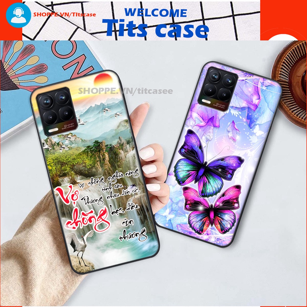 Ốp lưng Realme 8 / 8 PRO in hình thiên nga,hoa may mắn, đặc sắc ĐỘC - LẠ - BỀN