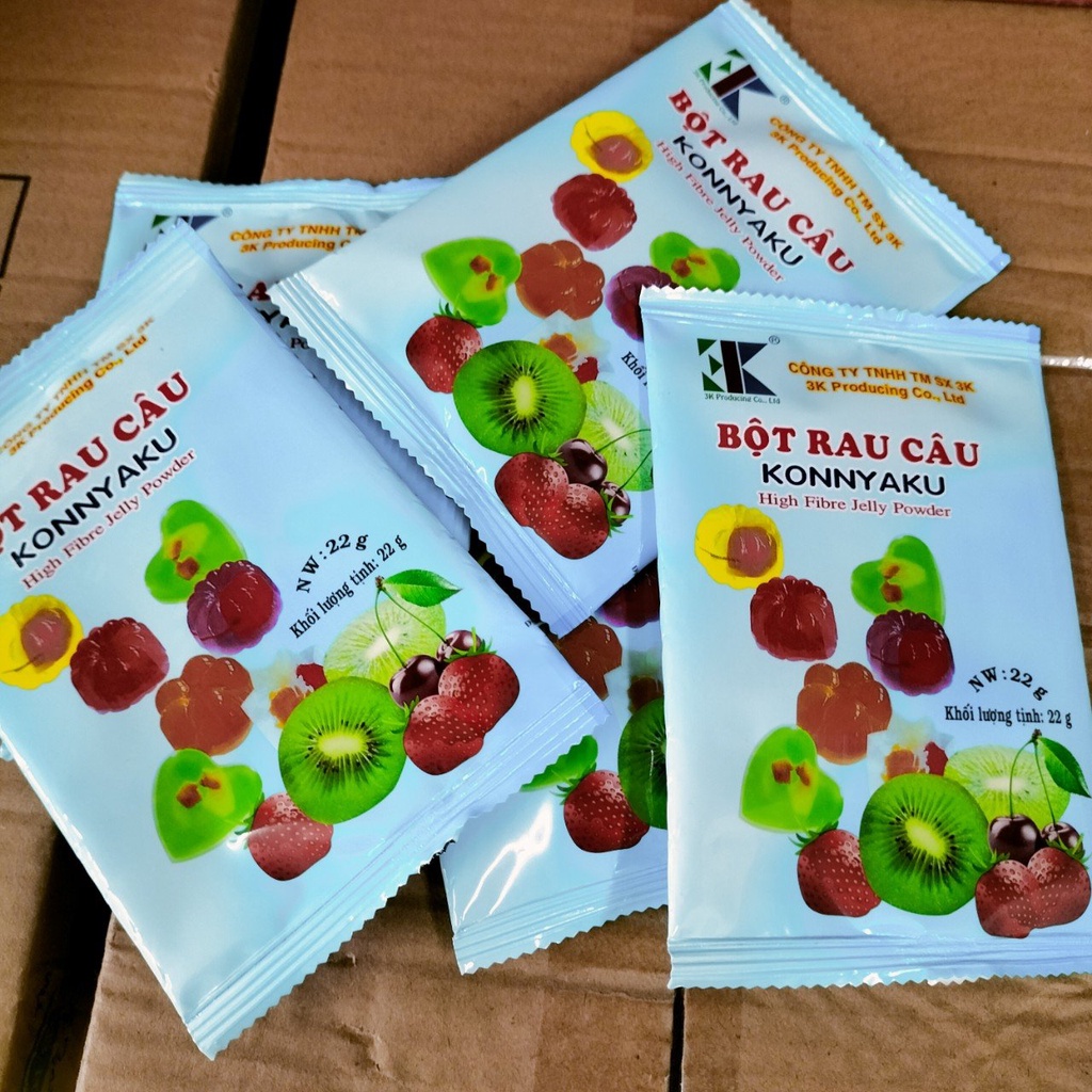 Bột rau câu Konnyaku 22g - Nguyên Liệu Làm Thạch Rau Câu Ngon