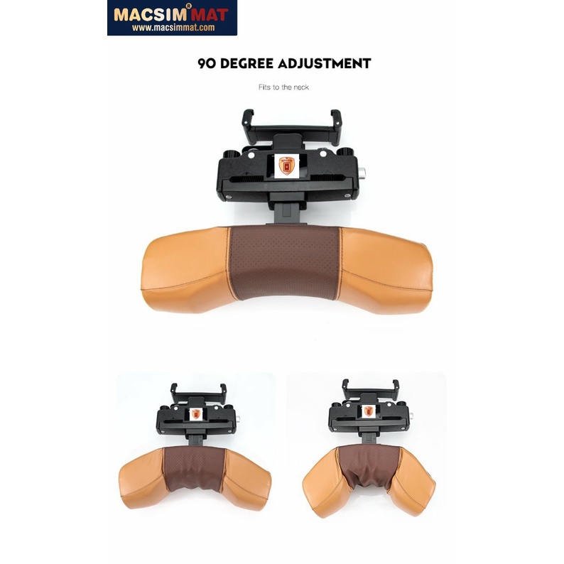 Gối tựa đầu ô tô cao cấp nhãn hiệu Macsim CHP03B màu đen, nâu , be