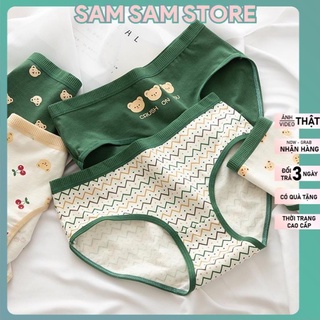 Quần lót cotton đáy kháng khuẩn hình dễ thương co giãn 4 chiều Sam Clothing
