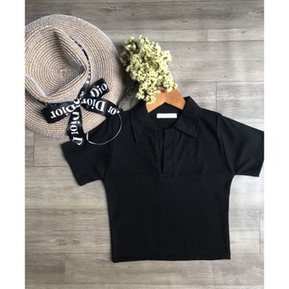 ÁO CROPTOP CỔ TRỤ POLO