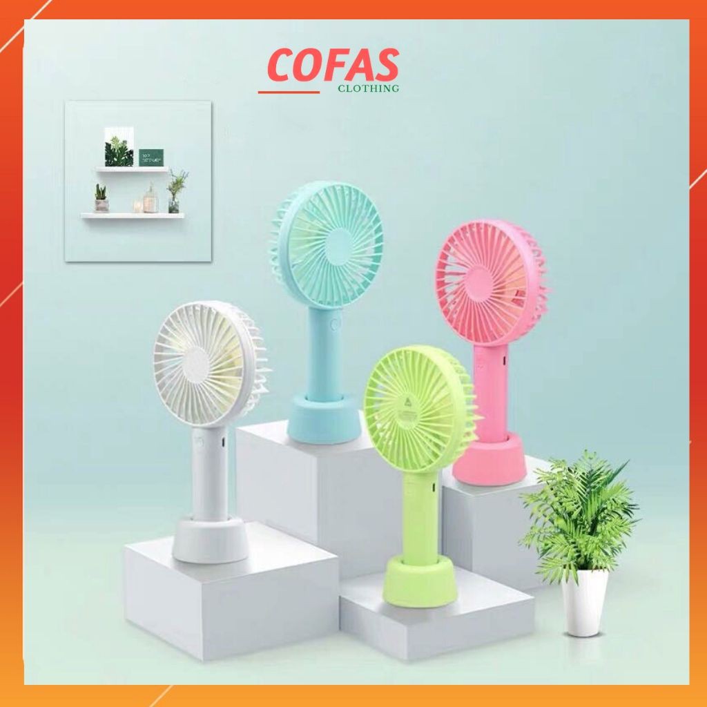 Quạt mini cầm tay có chân đứng để bàn