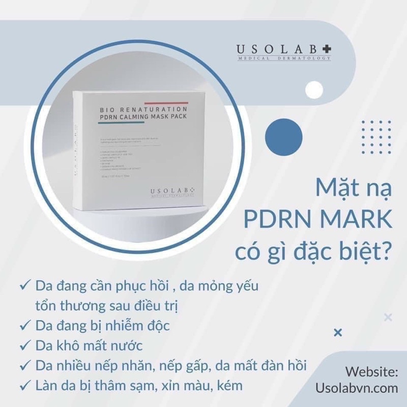 Lẻ 1 miếng Mặt nạ USOLAB BIO RENATURATION PDRN CALMING MASK PACK